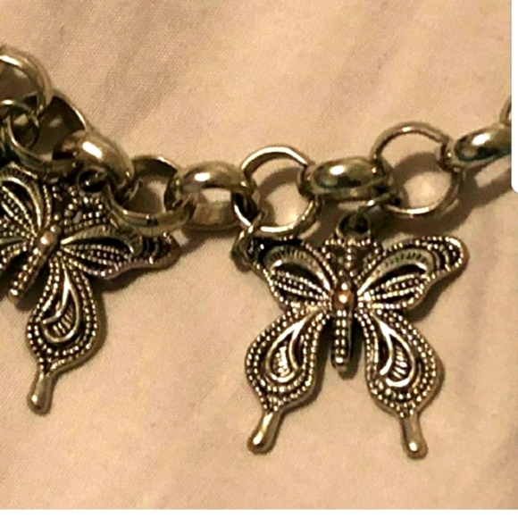 Silver Turquoise Butterfly Bracelet - Picture 7 of 7